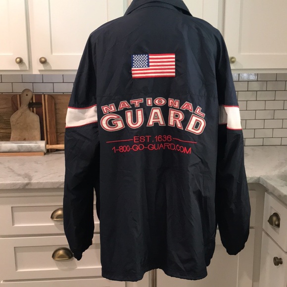 National Guard Jacket Mens XL Blue USA Sustainment Recruit Program Waterproof - Picture 2 of 10
